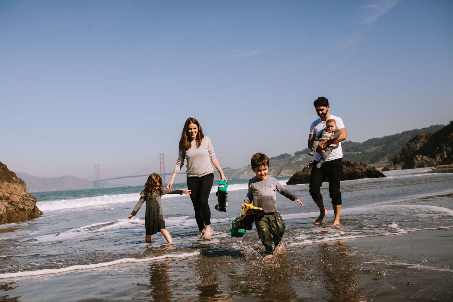 Family Session At China Beach Afternoon
