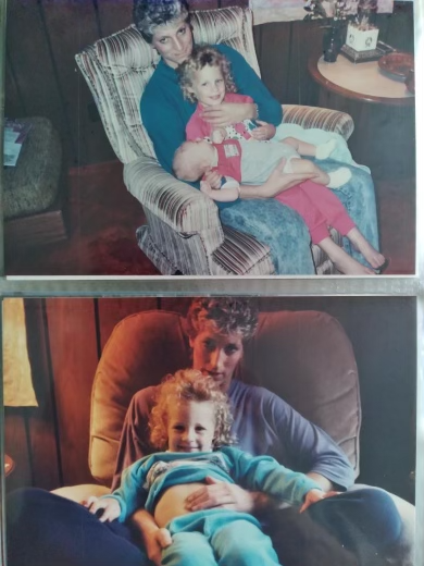 Vintage photographs showing tender family moments