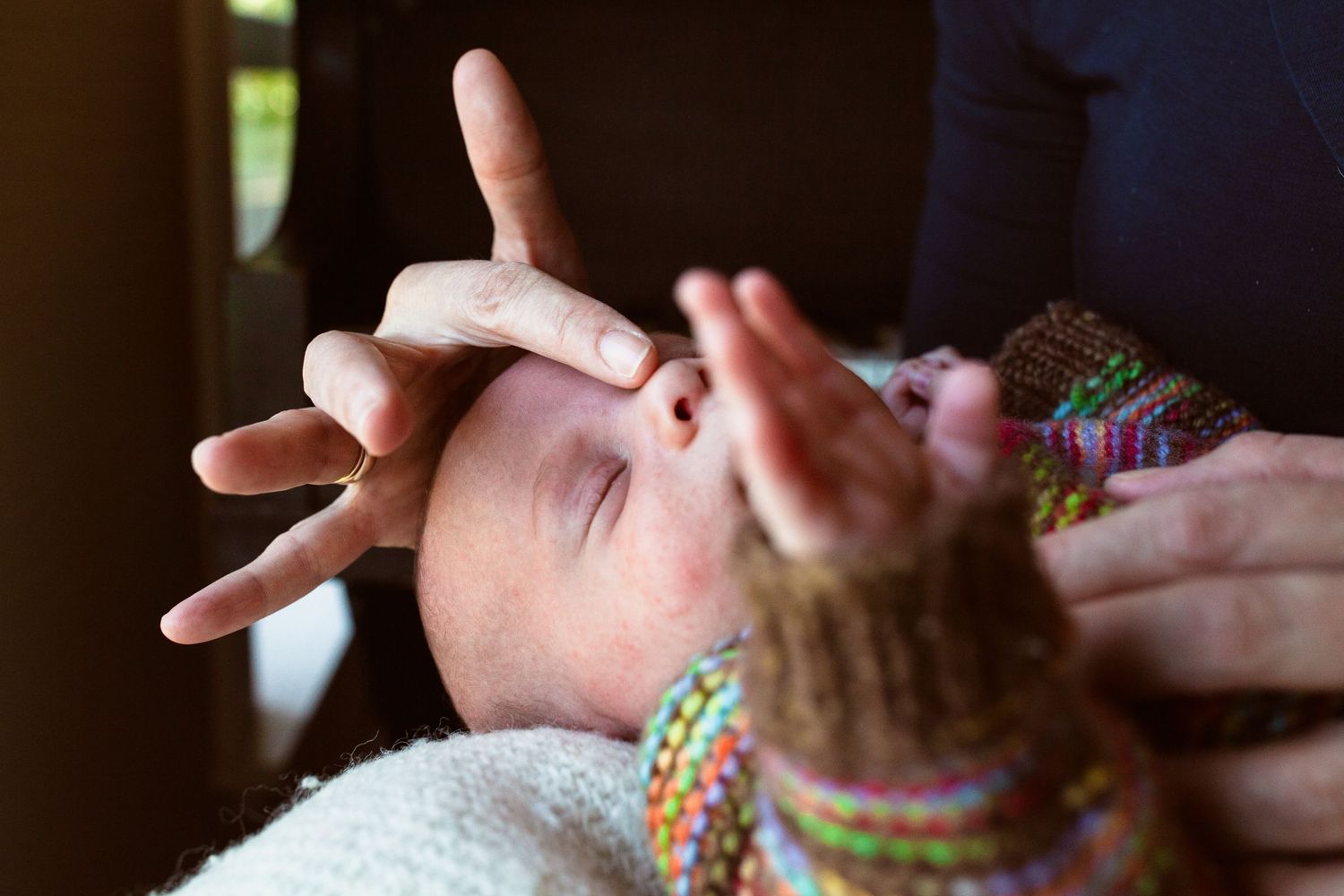 In-home newborn session, Corte Madera